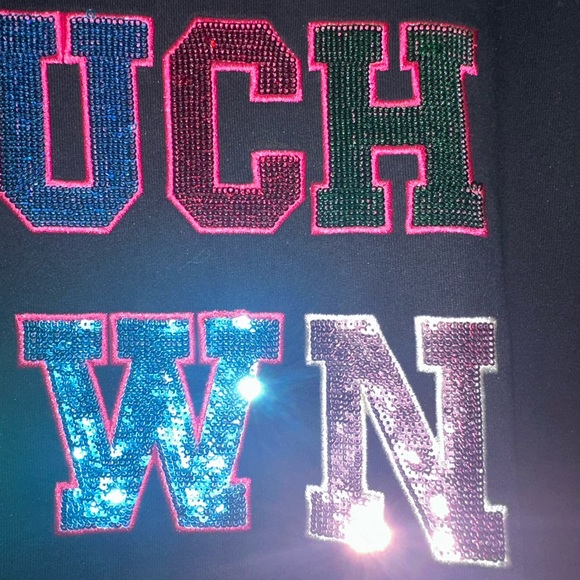 Touchdown football sequin sweatshirt Size Large - Picture 2 of 4